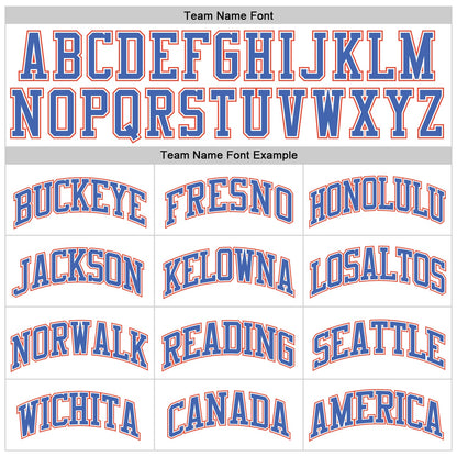 Custom White Blue-Orange Authentic Throwback Basketball Jersey - Sky-Custom