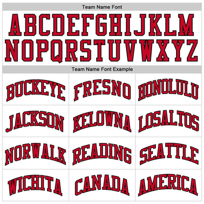 Custom White Red-Black Authentic Throwback Basketball Jersey - Sky-Custom