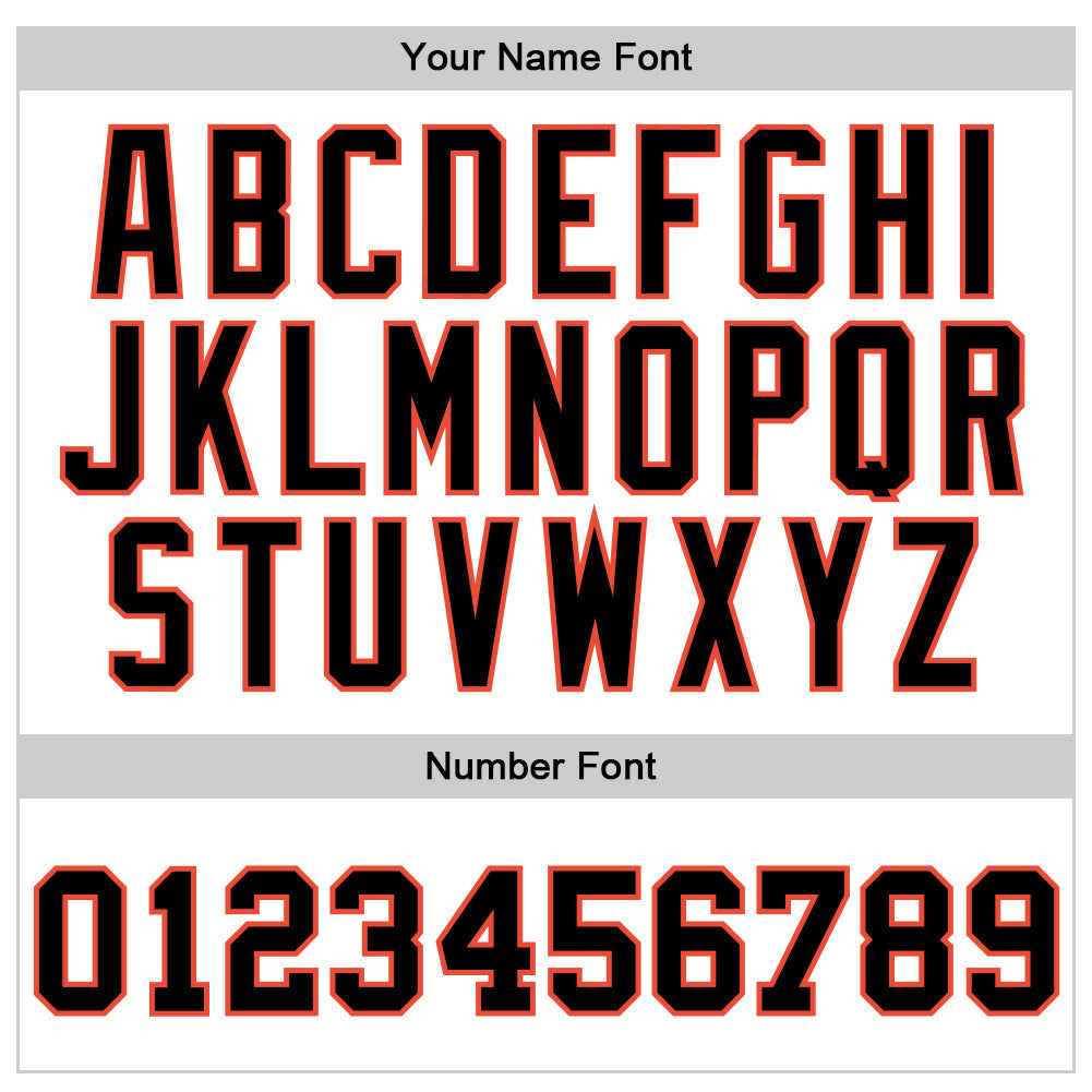 Custom White Black-Orange Authentic Throwback Basketball Jersey - Sky-Custom