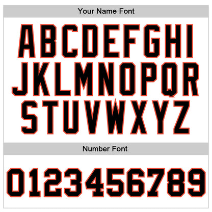 Custom White Black-Orange Authentic Throwback Basketball Jersey - Sky-Custom