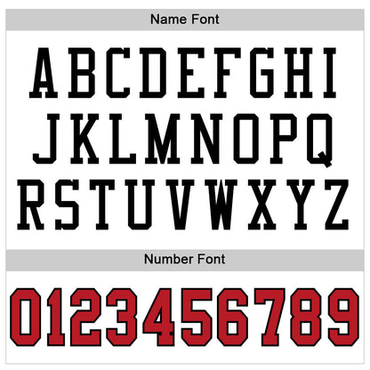 Custom White Red-Black Mesh Authentic Throwback Football Jersey - Sky-Custom