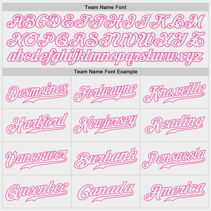 Custom White White-Pink Authentic Baseball Jersey - Sky-Custom