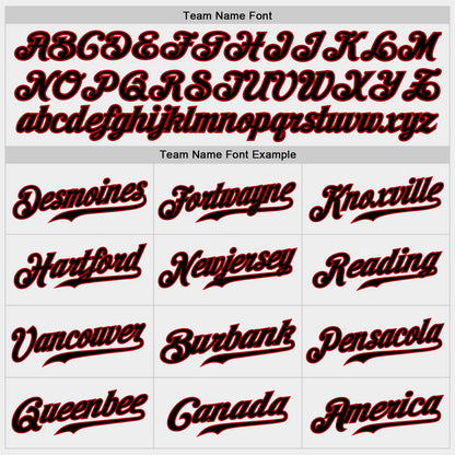 Custom White Black-Red Authentic Baseball Jersey - Sky-Custom