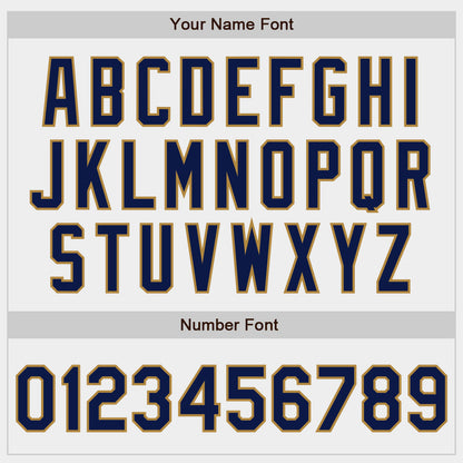 Custom White Navy-Old Gold Authentic Baseball Jersey - Sky-Custom