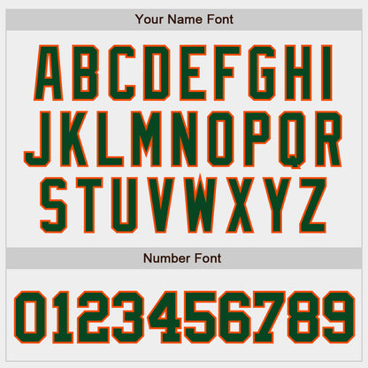 Custom White Green-Orange Authentic Baseball Jersey - Sky-Custom