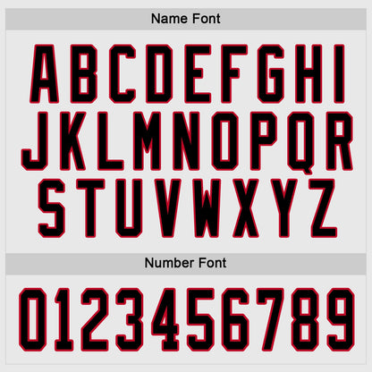 Custom White Black-Red Hockey Jersey - Sky-Custom