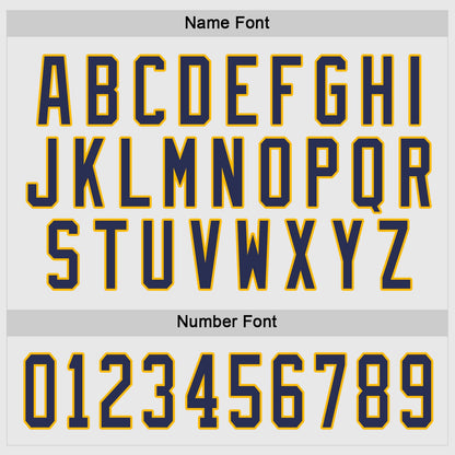 Custom White Navy-Gold Hockey Jersey - Sky-Custom
