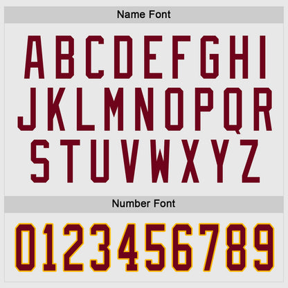 Custom White Maroon-Gold Hockey Jersey - Sky-Custom