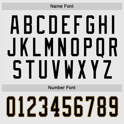 Custom White Black-Old Gold Hockey Jersey - Sky-Custom