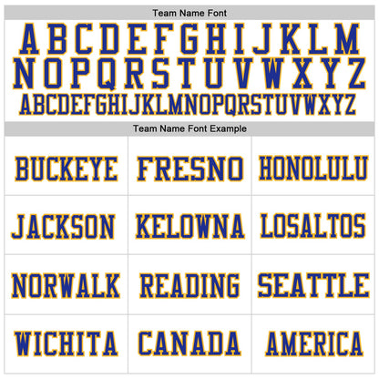 Custom White Royal-Gold Mesh Authentic Football Jersey - Sky-Custom