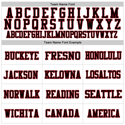 Custom White Red-Black Mesh Authentic Football Jersey - Sky-Custom