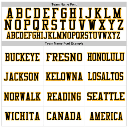 Custom White Black-Gold Mesh Authentic Football Jersey - Sky-Custom