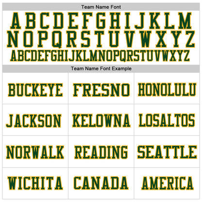 Custom White Green-Gold Mesh Authentic Football Jersey - Sky-Custom