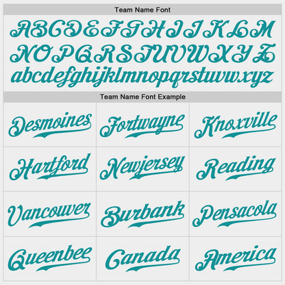 Custom White Teal Authentic Baseball Jersey - Sky-Custom