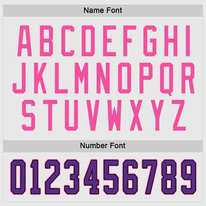 Custom White Purple Black-Pink Hockey Jersey - Sky-Custom