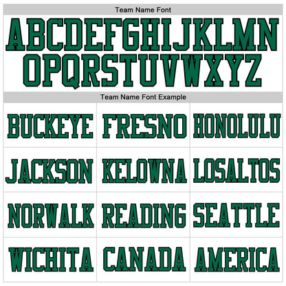 Custom White Kelly Green-Black Mesh Authentic Football Jersey - Sky-Custom