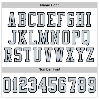 Custom White Silver-Black Mesh Authentic Football Jersey - Sky-Custom