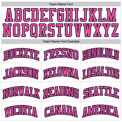 Custom White Purple Black-Pink Authentic Throwback Basketball Jersey - Sky-Custom