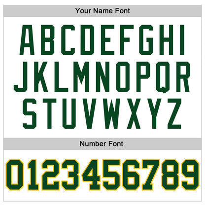 Custom White Green-Gold Authentic Throwback Basketball Jersey - Sky-Custom
