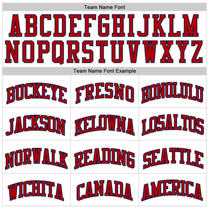 Custom White Red-Navy Authentic Throwback Basketball Jersey - Sky-Custom