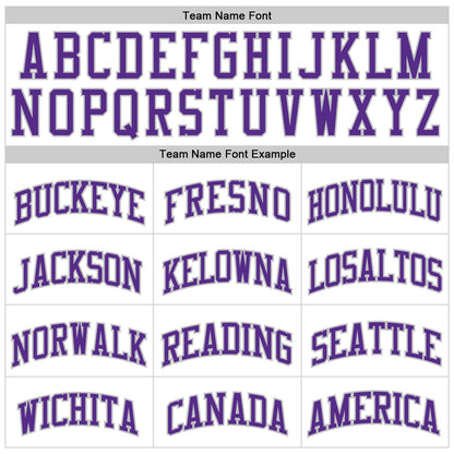 Custom White Purple-Gray Authentic Throwback Basketball Jersey - Sky-Custom