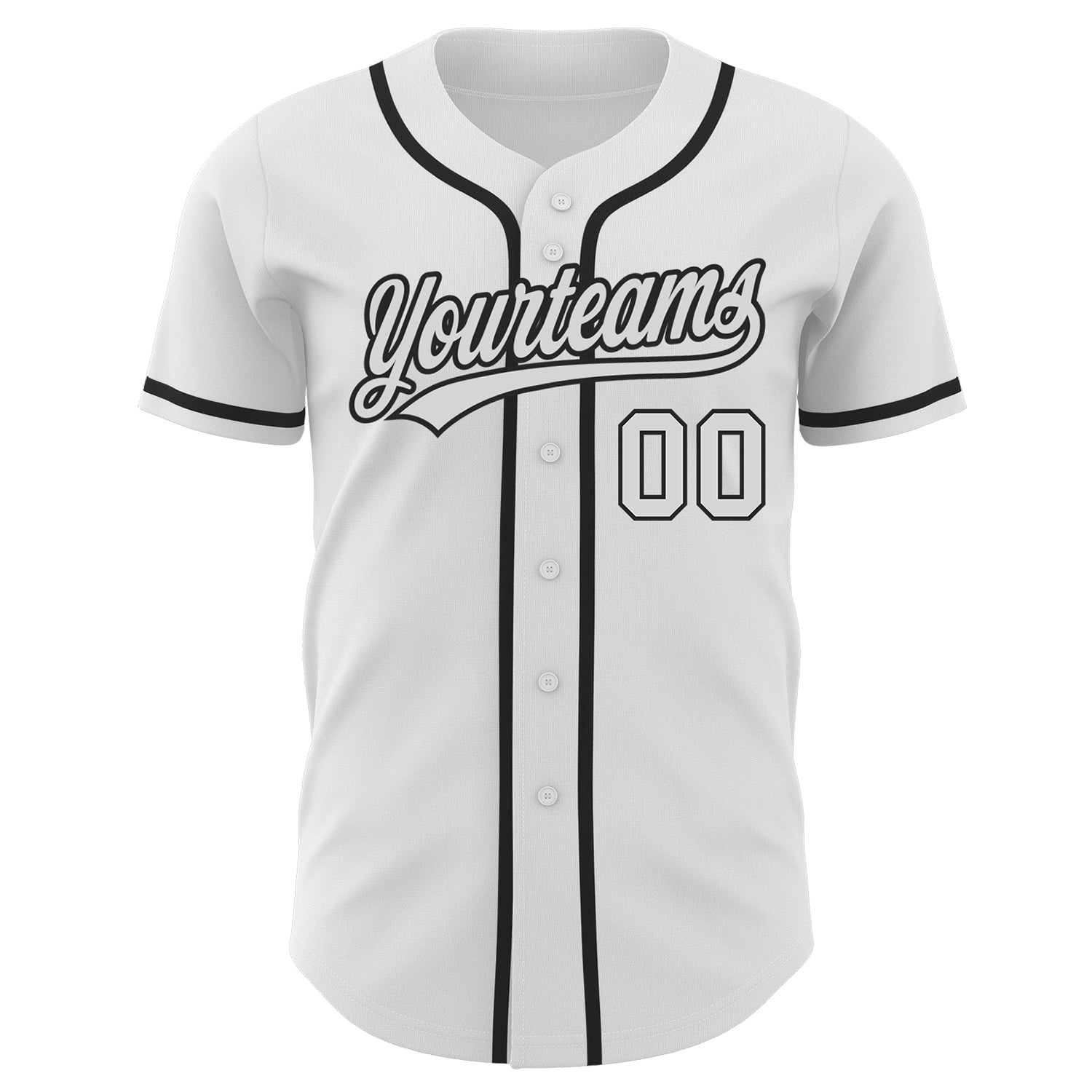 Custom White White-Black Authentic Baseball Jersey - Sky-Custom