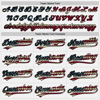 Custom White Vintage USA Flag-Black Authentic Baseball Jersey - Sky-Custom