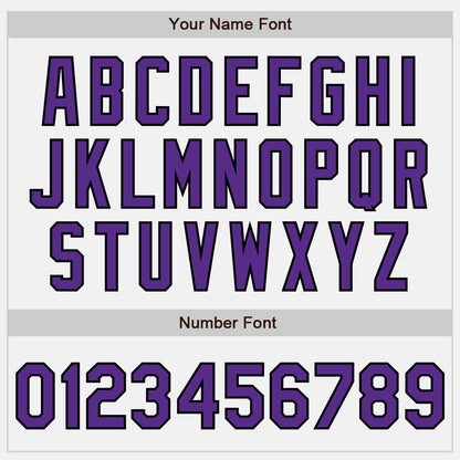 Custom White Purple-Black Authentic Baseball Jersey - Sky-Custom