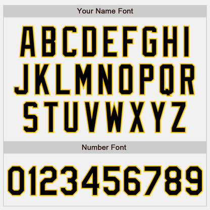 Custom White Black-Gold Authentic Baseball Jersey - Sky-Custom