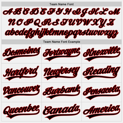 Custom White Black Pinstripe Black-Red Authentic Baseball Jersey - Sky-Custom