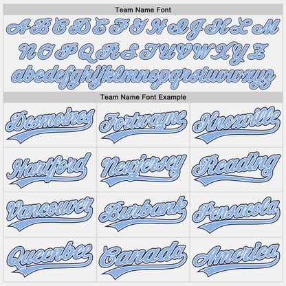 Custom White Light Blue Pinstripe Light Blue-Navy Authentic Baseball Jersey - Sky-Custom
