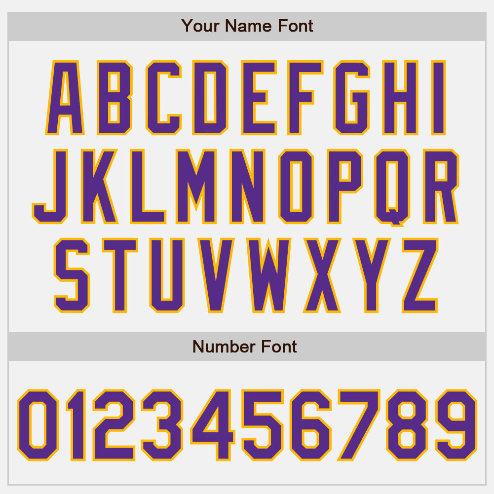 Custom White Purple Pinstripe Purple-Gold Authentic Baseball Jersey - Sky-Custom