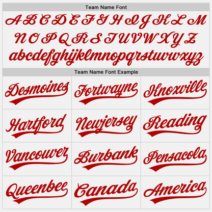 Custom White Red Pinstripe Red Authentic Baseball Jersey - Sky-Custom
