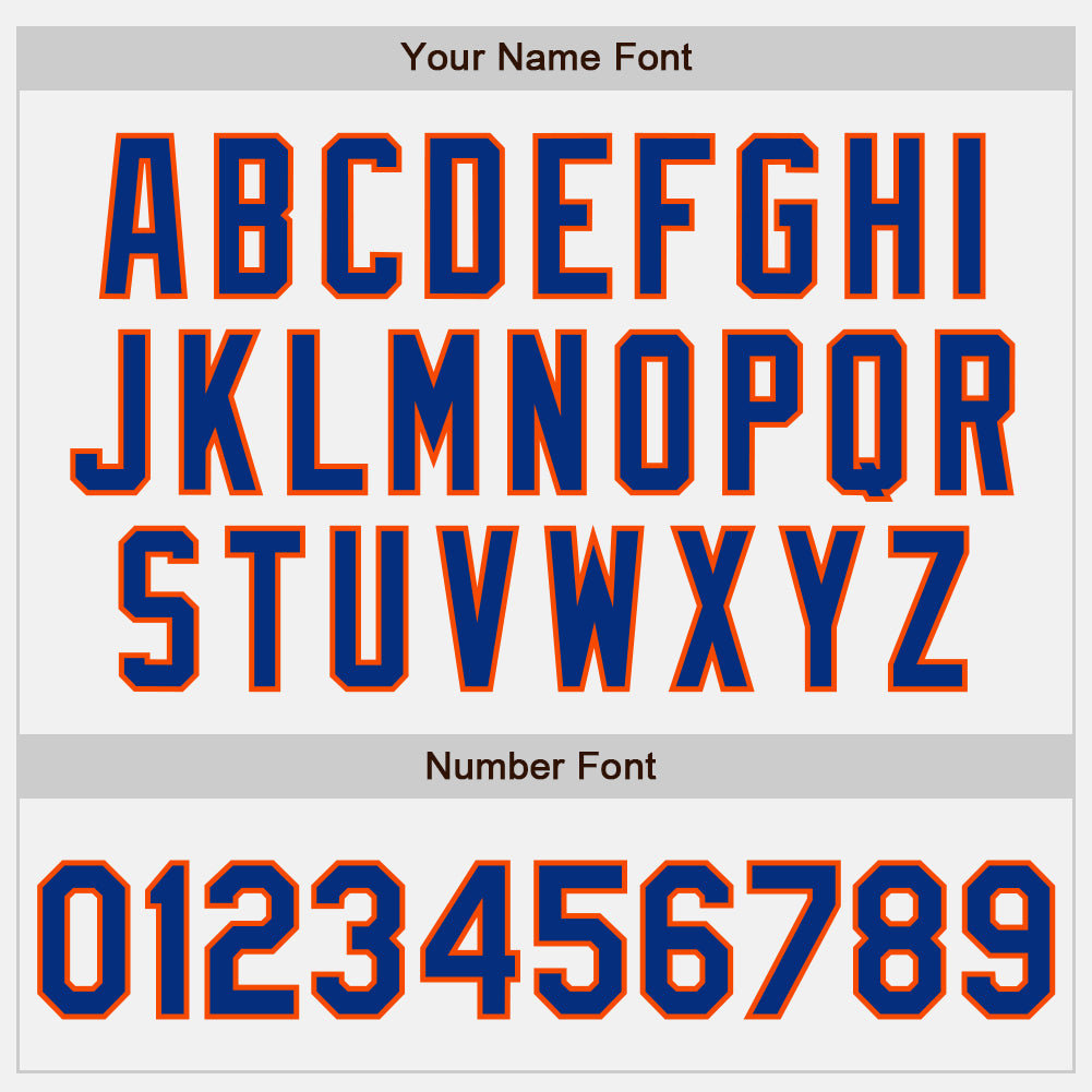 Custom White Royal Pinstripe Royal-Orange Authentic Baseball Jersey - Sky-Custom