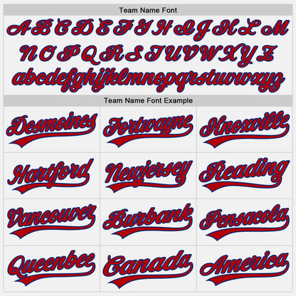 Custom White Royal Pinstripe Red Authentic Baseball Jersey - Sky-Custom