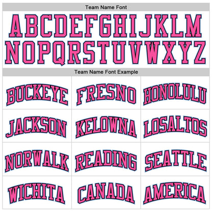 Custom White Black Pinstripe Light Blue-Pink Authentic Basketball Jersey - Sky-Custom