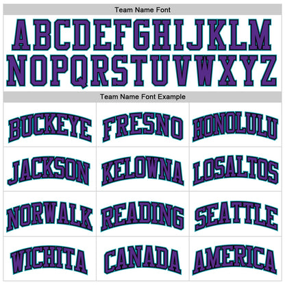 Custom White Black Pinstripe Purple-Teal Authentic Basketball Jersey - Sky-Custom