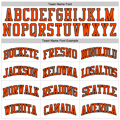 Custom White Orange Pinstripe Orange-Black Authentic Basketball Jersey - Sky-Custom