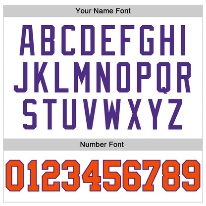 Custom White Orange Pinstripe Orange-Purple Authentic Basketball Jersey - Sky-Custom