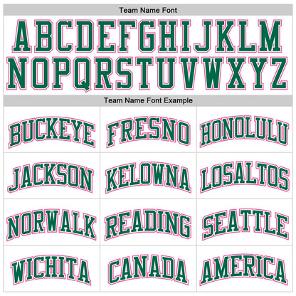 Custom White Kelly Green Pinstripe Kelly Green-Pink Authentic Basketball Jersey - Sky-Custom