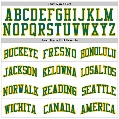Custom White Kelly Green Pinstripe Kelly Green-Gold Authentic Basketball Jersey - Sky-Custom