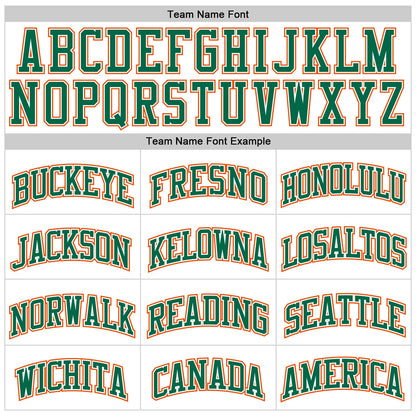Custom White Kelly Green Pinstripe Kelly Green-Orange Authentic Basketball Jersey - Sky-Custom