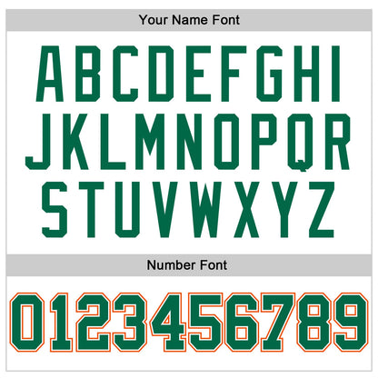 Custom White Kelly Green Pinstripe Kelly Green-Orange Authentic Basketball Jersey - Sky-Custom