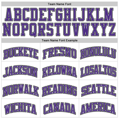 Custom White Purple Pinstripe Purple Gray-Black Authentic Basketball Jersey - Sky-Custom