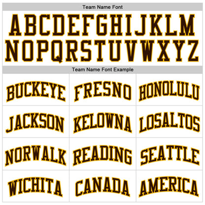Custom White Brown Pinstripe Brown-Gold Authentic Basketball Jersey - Sky-Custom