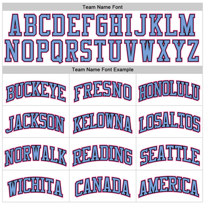 Custom White Light Blue Pinstripe Light Blue Black-Pink Authentic Basketball Jersey - Sky-Custom