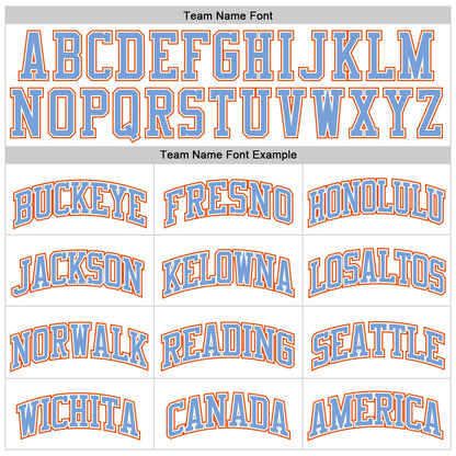 Custom White Light Blue Pinstripe Light Blue-Orange Authentic Basketball Jersey - Sky-Custom