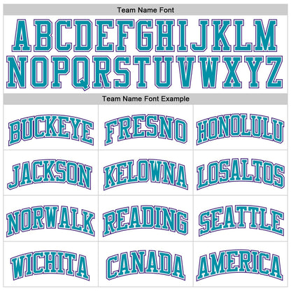 Custom White Teal Pinstripe Teal-Purple Authentic Basketball Jersey - Sky-Custom