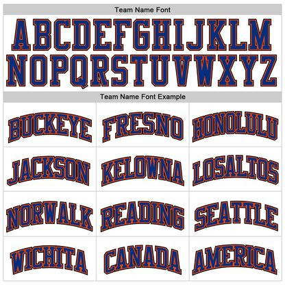 Custom White Royal Orange-Black Authentic Throwback Basketball Jersey - Sky-Custom