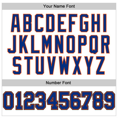 Custom White Royal Orange-Black Authentic Throwback Basketball Jersey - Sky-Custom